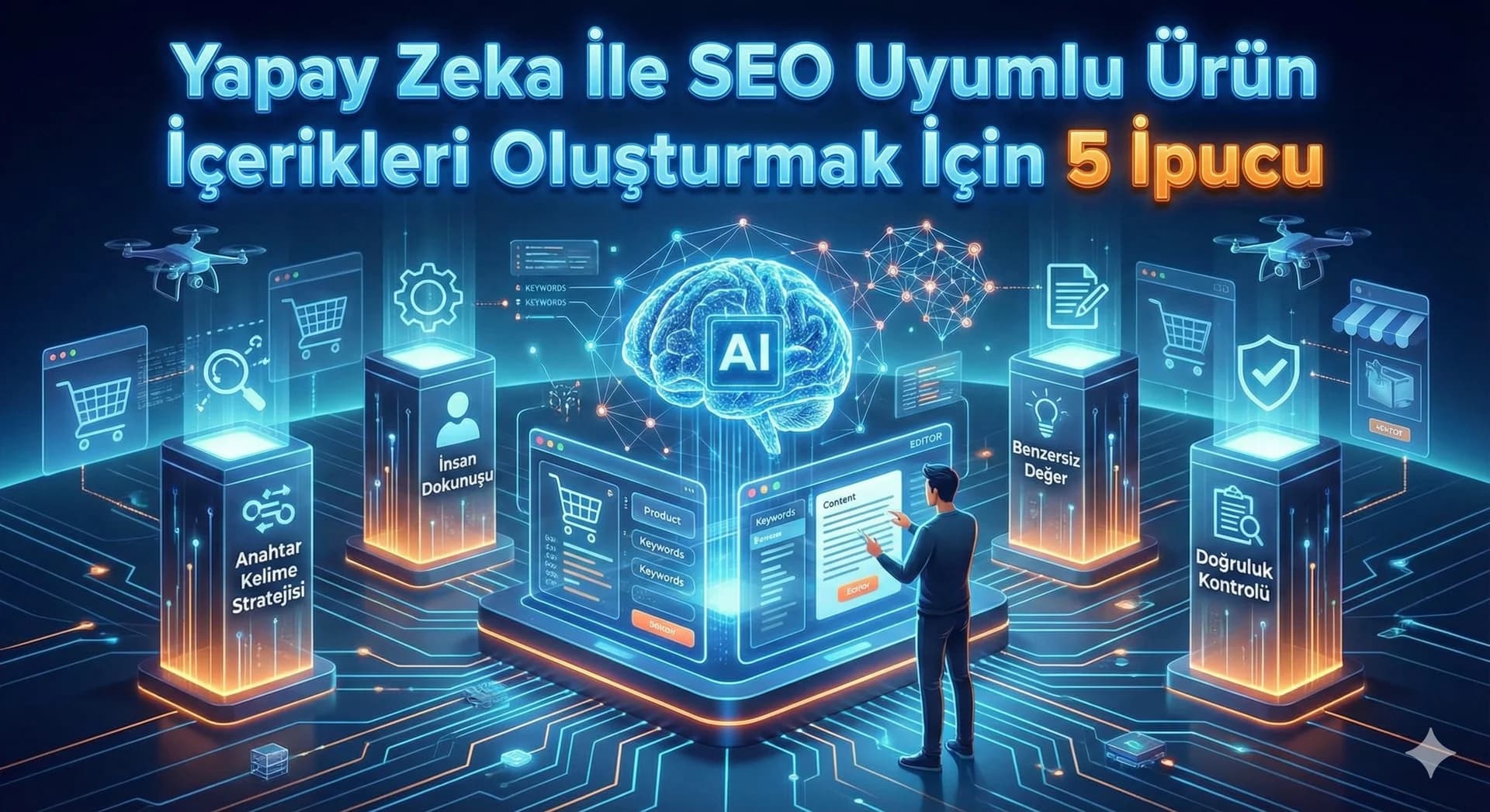 Yapay Zeka İle SEO Uyumlu Ürün İçerikleri Oluşturmak İçin 5  İpucu