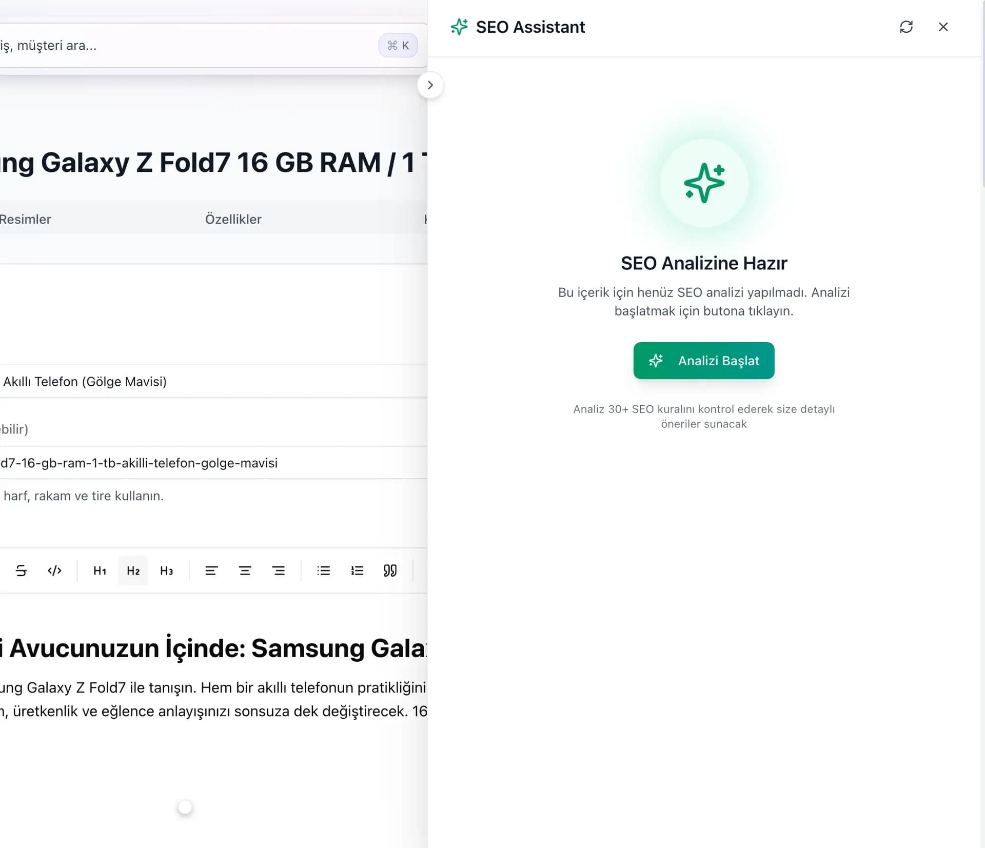 Kapsamlı Site Özellikleri